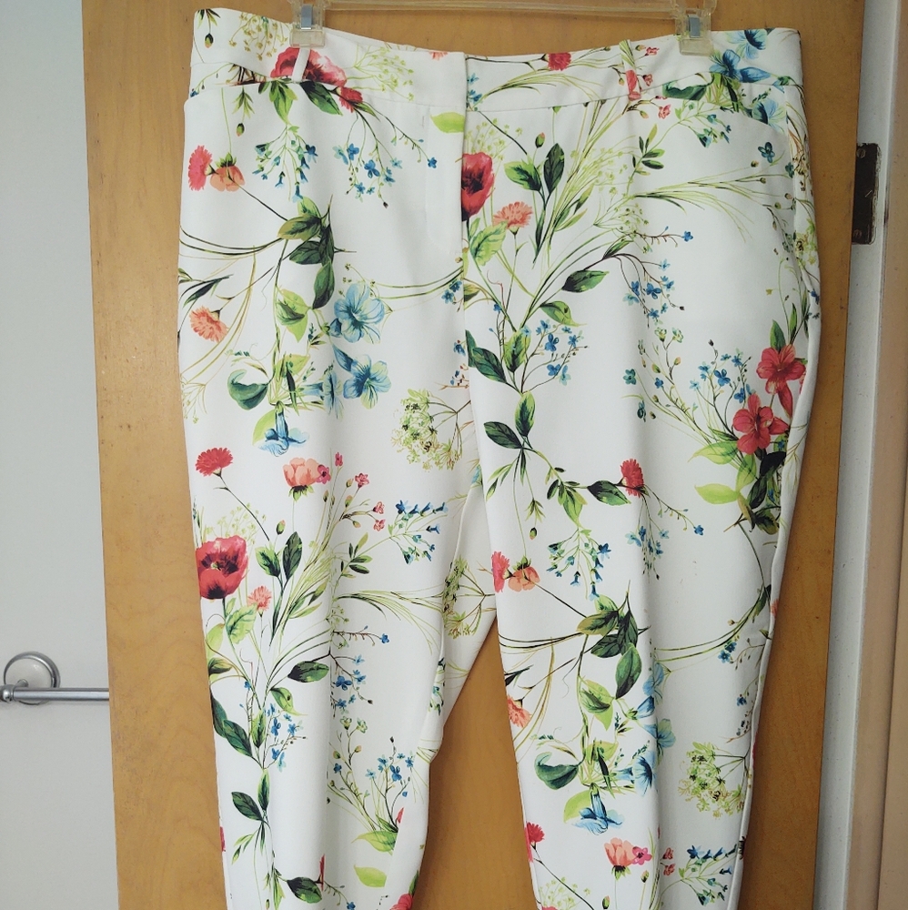 Floral ankle pants - 16W